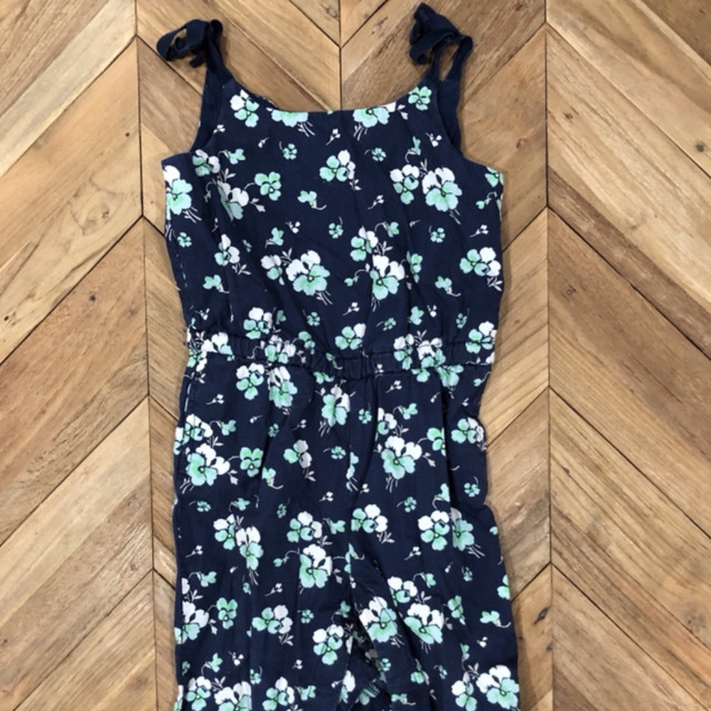 Gap navy Floral (pansy) romper